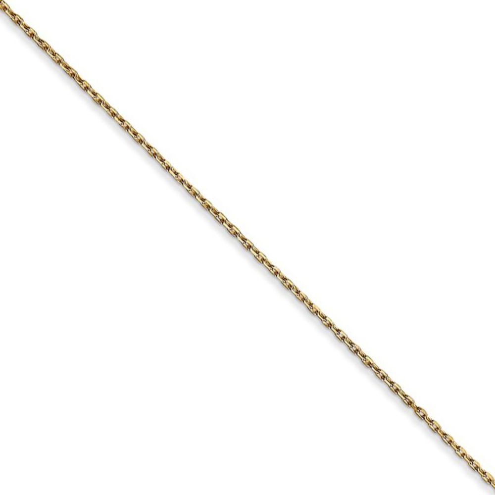14k Yellow Gold Rutgers Medium Initial R Necklace - 22 Inch - Picture 2 of 7